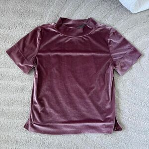 Anthropologie Women's Purple and Burgundy T-shirt